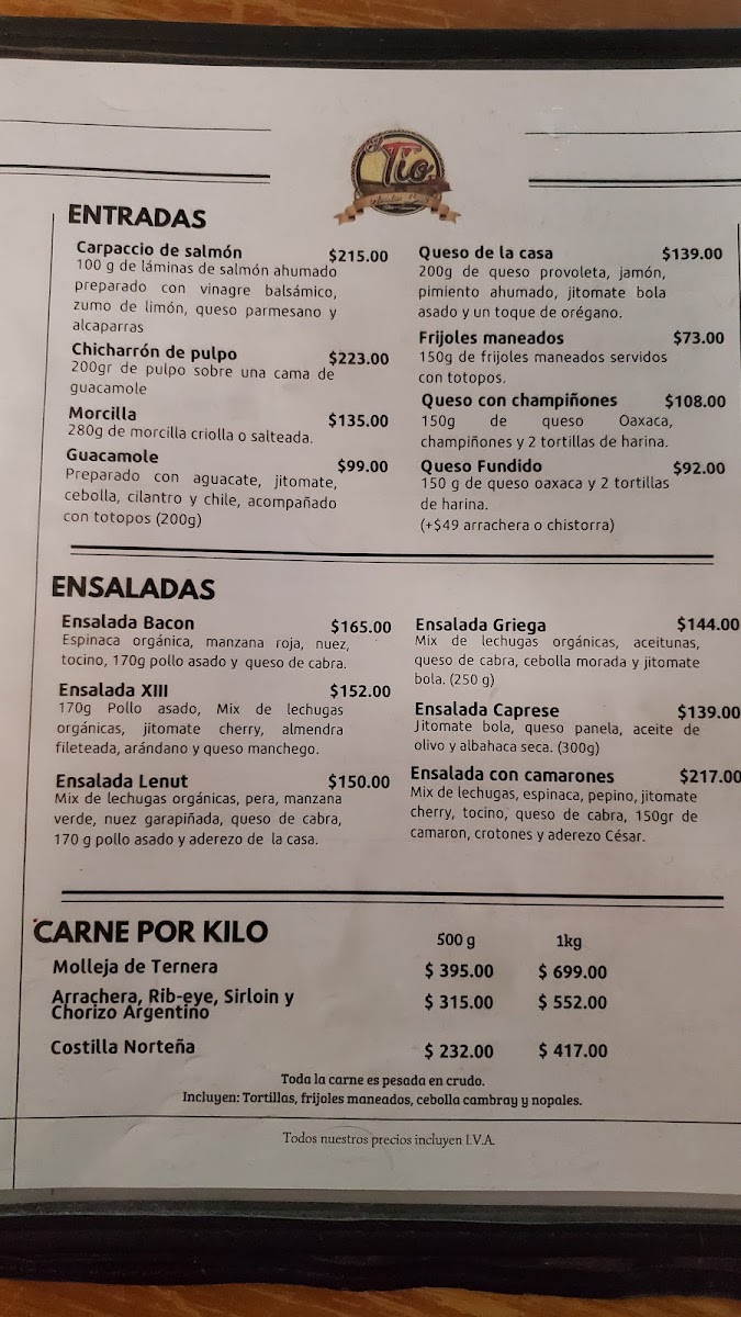 El Tío Asador Grill Menu - Image 5